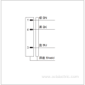 M12 connector 3 pin shielded moulding cable